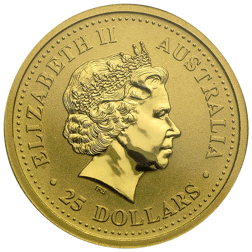 Pre-Owned 1999 Australian Kangaroo 1/4oz Gold Coin