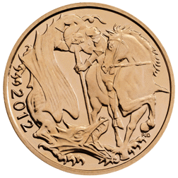 Pre-Owned 2012 UK Diamond Jubilee 'Struck on the Day' Full Sovereign Gold Coin - Damaged Outer Box