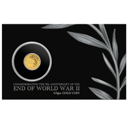 Pre-Owned 2020 Australia End of World War II 0.5g Gold Coin