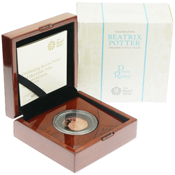 Pre-Owned 2020 UK Beatrix Potter Peter Rabbit 50p Proof Gold Coin - Damaged Box