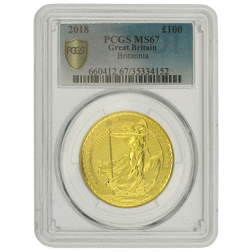 Pre-Owned 2018 UK Britannia 1oz Gold Coin - PCGS Graded MS67 - 660412.67/35334152