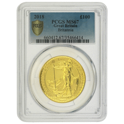Pre-Owned 2018 UK Britannia 1oz Gold Coin - PCGS Graded MS67 - 660412.67/35466414
