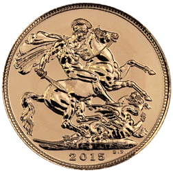 Pre-Owned 2015 UK Princess Charlotte Royal Birth 'Struck on the Day' Boxed Full Sovereign Gold Coin