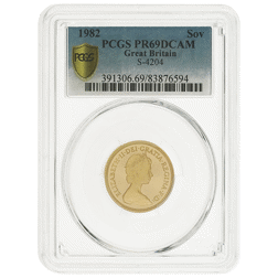 Pre-Owned 1982 UK Full Sovereign Proof Gold Coin - PCGS Graded PR69 - 391306.69/83876594