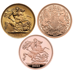 Pre-Owned Milestones of His Majesty King Charles III's Life Sovereign Gold 3-Coin Set