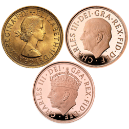 Pre-Owned Milestones of His Majesty King Charles III's Life Sovereign Gold 3-Coin Set