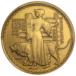 Pre-Owned 2001 UK Britannia 1/10oz Proof Design Gold Coin