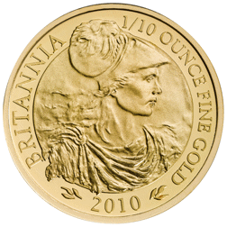 Pre-Owned 2010 UK Britannia 1/10oz Proof Design Gold Coin