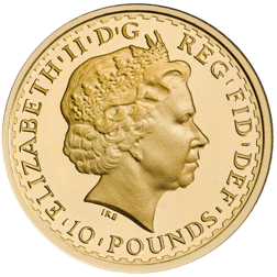 Pre-Owned 2010 UK Britannia 1/10oz Proof Design Gold Coin