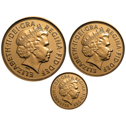 Pre-Owned 2012 UK Sovereign Proof Gold 3-Coin Collection