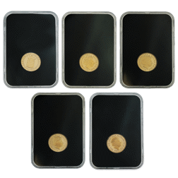 Pre-Owned UK Queen Elizabeth II Full Sovereign Special Reverse Proof Gold 5-Coin Collection