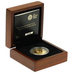 Pre-Owned 2013 UK 350th Anniversary of the Guinea £2 Proof Gold Coin - Damaged Outer Box