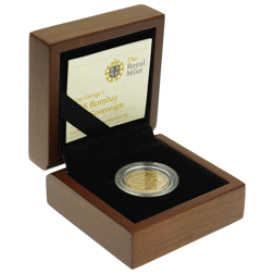 Pre-Owned 1918 Bombay Mint Full Sovereign Gold Coin - Boxed