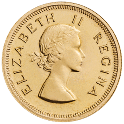 Pre-Owned 1955 Elizabeth II South African £1 Proof Gold Coin