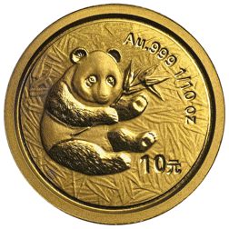 Pre-Owned 2000 Chinese Panda 1/10oz Gold Coin