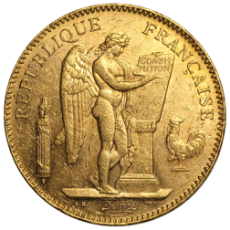 Pre-Owned 1904 French Angel 50 Franc Gold Coin