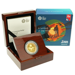 Pre-Owned 2018 UK RAF Centenary Badge £2 Proof Gold Coin