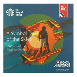 Pre-Owned 2018 UK RAF Centenary Badge £2 Proof Gold Coin