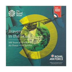 Pre-Owned 2018 UK RAF Centenary Spitfire £2 Proof Gold Coin