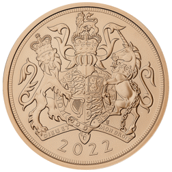 Pre-Owned 2022 UK Quintuple Sovereign Brilliant Uncirculated Gold Coin
