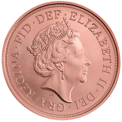 Pre-Owned 2022 UK Quintuple Sovereign Brilliant Uncirculated Gold Coin
