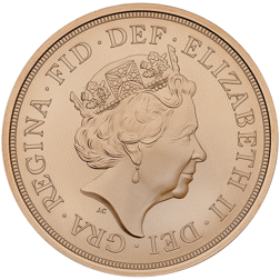 Pre-Owned 2022 UK Quintuple Sovereign Brilliant Uncirculated Gold Coin