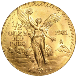 Pre-Owned 1981 Mexican Libertad 1/2oz Gold Coin