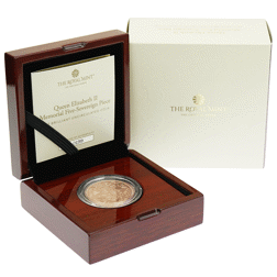 Pre-Owned 2022 UK Memorial Quintuple Sovereign Brilliant Uncirculated Gold Coin