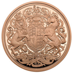 Pre-Owned 2022 UK Memorial Quintuple Sovereign Brilliant Uncirculated Gold Coin