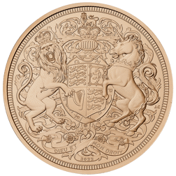 Pre-Owned 2022 UK Memorial Quintuple Sovereign Brilliant Uncirculated Gold Coin