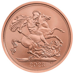 Pre-Owned 2023 UK King Charles III 75th Birthday Full Sovereign Brilliant Uncirculated Gold Coin - Struck on the Day