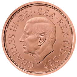 Pre-Owned 2023 UK King Charles III 75th Birthday Full Sovereign Brilliant Uncirculated Gold Coin - Struck on the Day