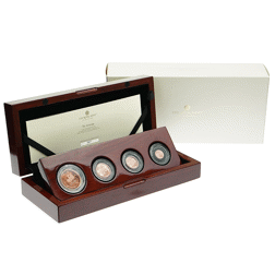 Pre-Owned 2023 UK Coronation Sovereign Proof Gold 4-Coin Set
