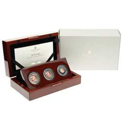 Pre-Owned 2024 UK Sovereign Proof Gold 3-Coin Set