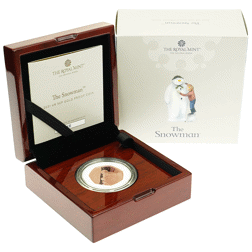 Pre-Owned 2021 UK 'The Snowman' 50p Proof Gold Coin