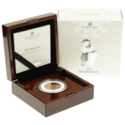 Pre-Owned 2020 UK 'The Snowman' 50p Proof Gold Coin - Damaged Outer Box