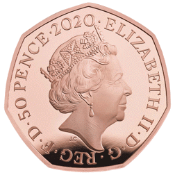 Pre-Owned 2020 UK 'The Snowman' 50p Proof Gold Coin - Damaged Outer Box