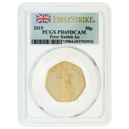 Pre-Owned 2019 UK Beatrix Potter Peter Rabbit 50p Proof Gold Coin - PCGS PR 69 DCAM - 735864.69/37039932