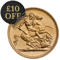 Pre-Owned UK Quarter Sovereign Gold Coin - Mixed Dates