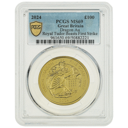Pre-Owned 2024 UK Tudor Beasts Tudor Dragon 1oz Gold Coin - PCGS Graded MS69 - 961650.69/50882221