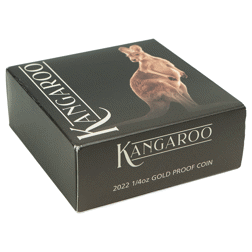 Pre-Owned 2022 Australian Kangaroo 1/4oz Proof Gold Coin