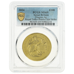 Pre-Owned 2024 UK Tudor Beasts Tudor Dragon 1oz Gold Coin - PCGS Graded MS69 - 961650.69/50882216