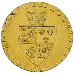 Pre-Owned 1796 UK George III Spade Guinea Gold Coin