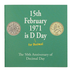 Pre-Owned 2021 UK Decimal Day 50th Anniversary 50p Proof Gold Coin