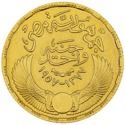 Pre-Owned 1957 Egyptian Revolution 1 Pound Gold Coin