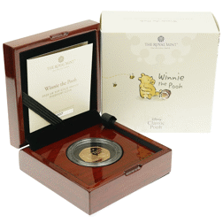 Pre-Owned 2020 UK 'Winnie the Pooh' 50p Piedfort Proof Gold Coin