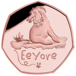Pre-Owned 2022 UK 'Eeyore' 50p Piedfort Proof Gold Coin