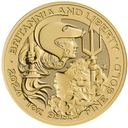 Pre-Owned UK Britannia and Liberty 1oz Gold Coin - Mixed Dates