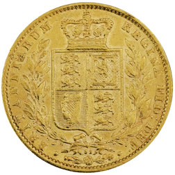 Pre-Owned 1869 London Mint DN.32 Victorian 'Shield' Sovereign Gold Coin