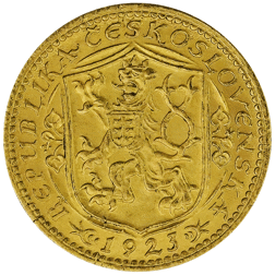 Pre-Owned 1923 Czech 1 Dukat Gold Coin